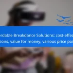 Affordable Breakdance Solutions: cost-effective options, value for money, various price points