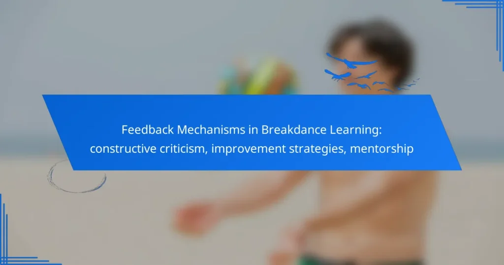 Feedback Mechanisms in Breakdance Learning: constructive criticism, improvement strategies, mentorship
