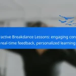Interactive Breakdance Lessons: engaging content, real-time feedback, personalized learning